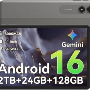 Android 16 Tablet,11 Inch Tablet with 24GB RAM 128GB ROM, Octa-Core T7250 Processor